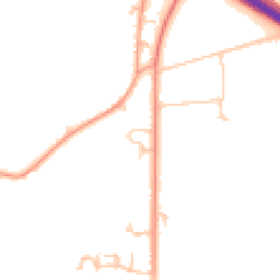 Daytime road noise heatmap for PO18 8FQ