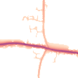 Daytime road noise heatmap for PO18 8FR