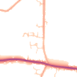 Daytime road noise heatmap for PO18 8FW