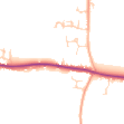 Daytime road noise heatmap for PO18 8GA