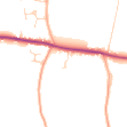 Daytime road noise heatmap for PO18 8GD