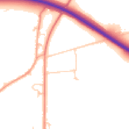 Daytime road noise heatmap for PO18 8GF