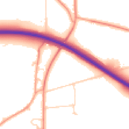 Daytime road noise heatmap for PO18 8GQ