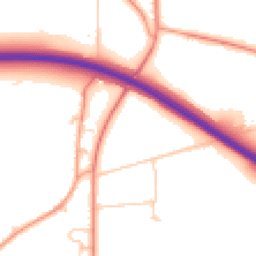 Daytime road noise heatmap for PO18 8GR