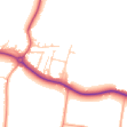 Daytime road noise heatmap for PO18 8JT
