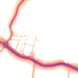 Daytime road noise heatmap for PO18 8JZ
