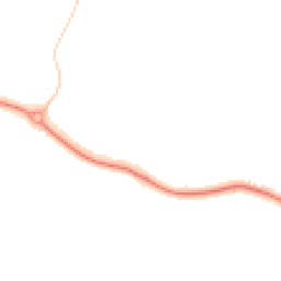 Night-time road noise heatmap for PO18 8LA