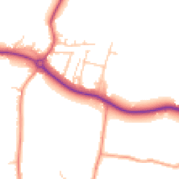 Daytime road noise heatmap for PO18 8LE