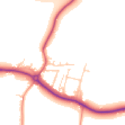 Daytime road noise heatmap for PO18 8NJ