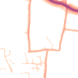Daytime road noise heatmap for PO18 8NU