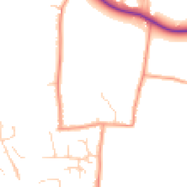 Daytime road noise heatmap for PO18 8PD