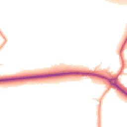 Daytime road noise heatmap for PO18 8PH