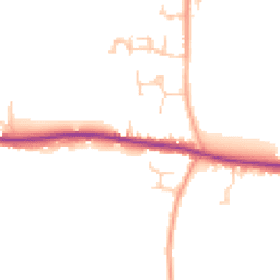 Daytime road noise heatmap for PO18 8RP