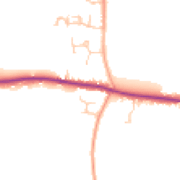 Daytime road noise heatmap for PO18 8RS