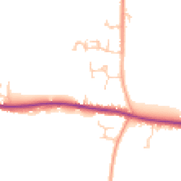 Daytime road noise heatmap for PO18 8RW