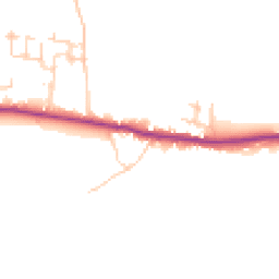 Daytime road noise heatmap for PO18 8SE