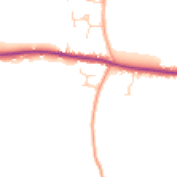 Daytime road noise heatmap for PO18 8SR
