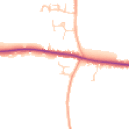 Daytime road noise heatmap for PO18 8SS