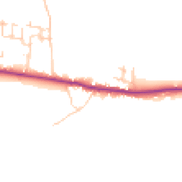 Daytime road noise heatmap for PO18 8SZ