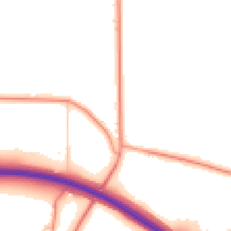 Daytime road noise heatmap for PO18 8UE