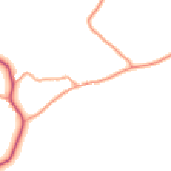 Daytime road noise heatmap for PO18 9EE