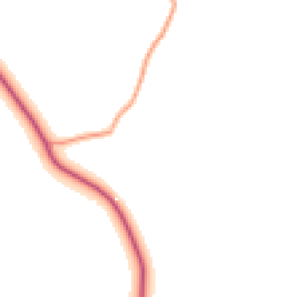 Daytime road noise heatmap for PO18 9EQ