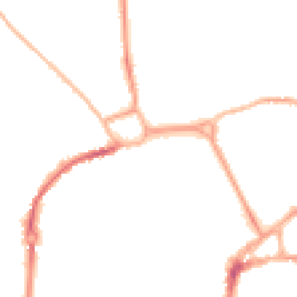 Night-time road noise heatmap for PO19 1BW