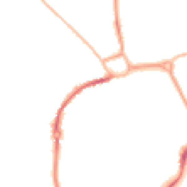 Night-time road noise heatmap for PO19 1DA