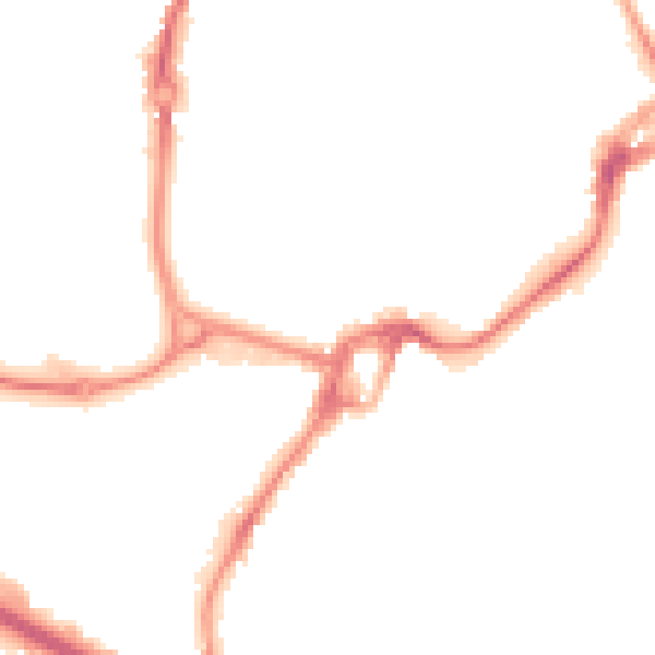 Night-time road noise heatmap for PO19 1DN