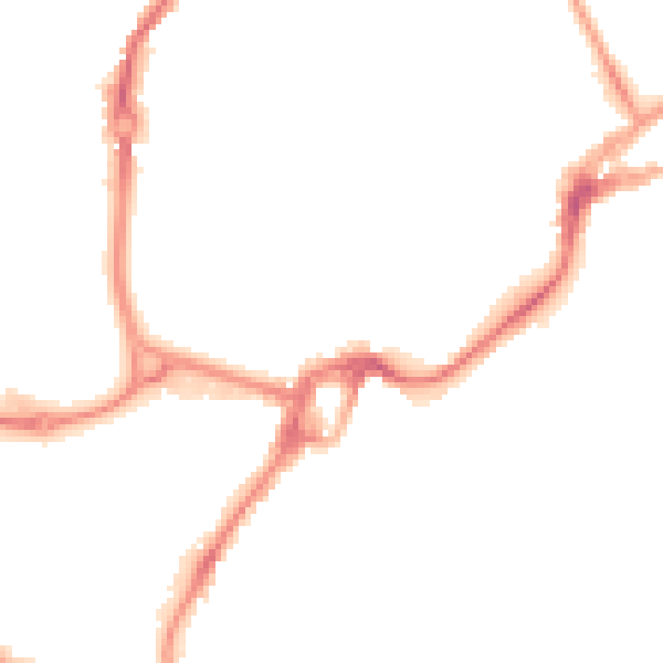 Night-time road noise heatmap for PO19 1DR