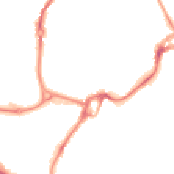 Night-time road noise heatmap for PO19 1EU