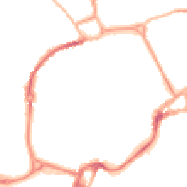 Night-time road noise heatmap for PO19 1LB