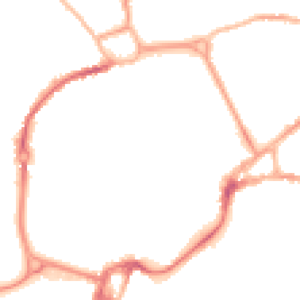 Night-time road noise heatmap for PO19 1LS