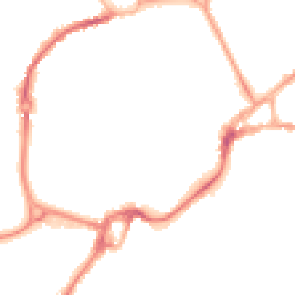 Night-time road noise heatmap for PO19 1TQ