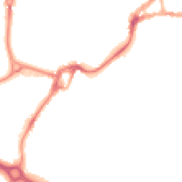 Night-time road noise heatmap for PO19 1XF