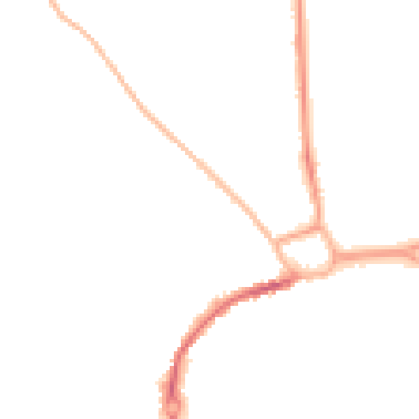 Night-time road noise heatmap for PO19 3BS