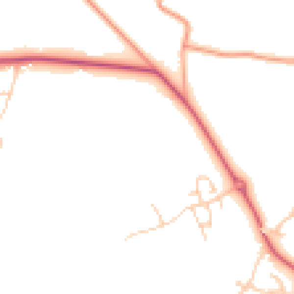 Daytime road noise heatmap for PO19 3GH