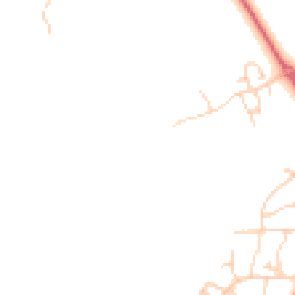 Daytime road noise heatmap for PO19 3GN