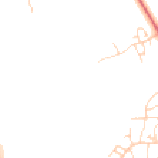 Daytime road noise heatmap for PO19 3GQ