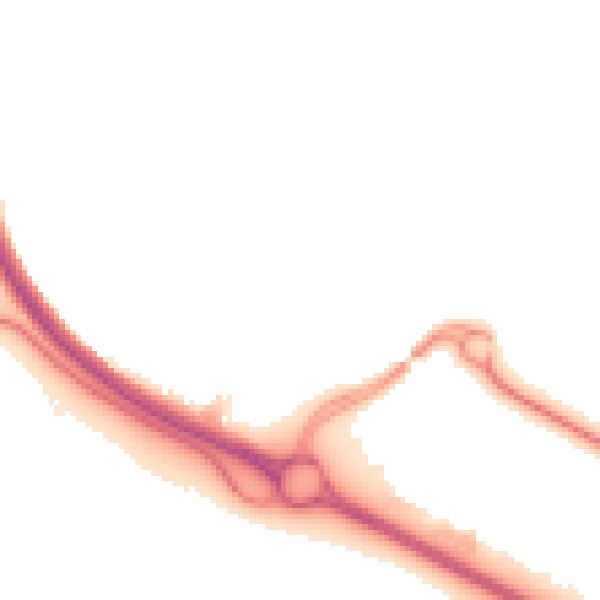 Night-time road noise heatmap for PO19 3HT