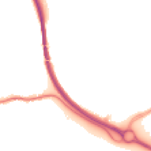 Night-time road noise heatmap for PO19 3JE