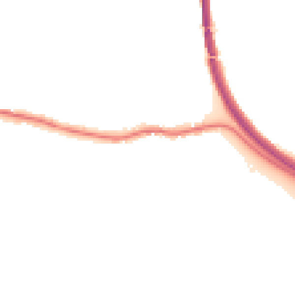 Night-time road noise heatmap for PO19 3JY