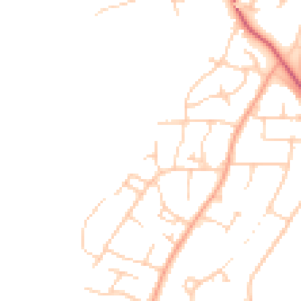 Daytime road noise heatmap for PO19 3LJ