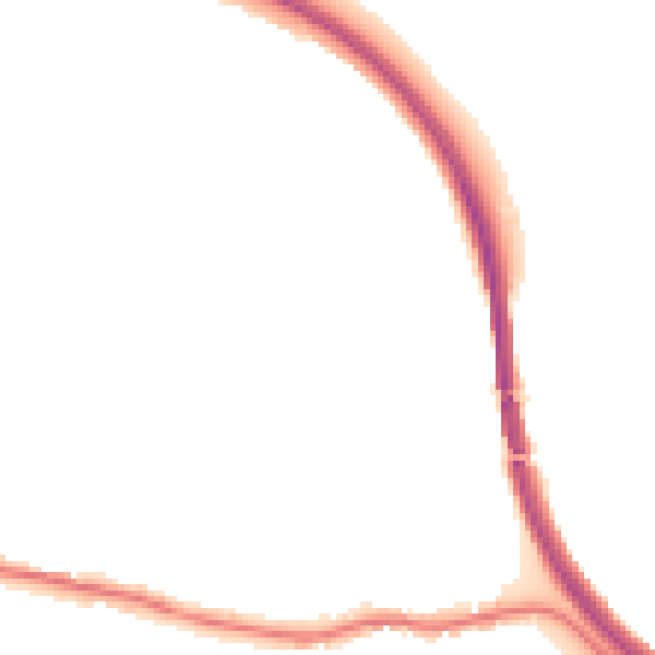 Night-time road noise heatmap for PO19 3QF