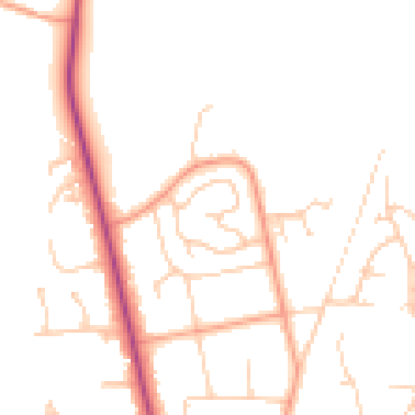Daytime road noise heatmap for PO19 5NZ