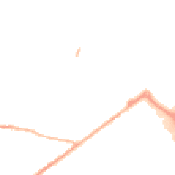 Night-time road noise heatmap for PO19 6GG