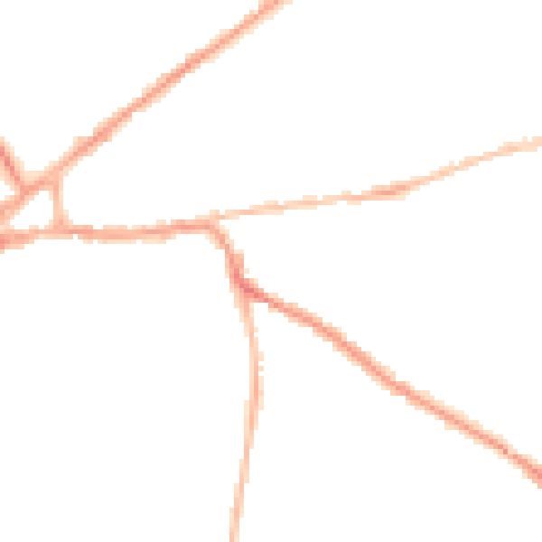 Night-time road noise heatmap for PO19 7FS