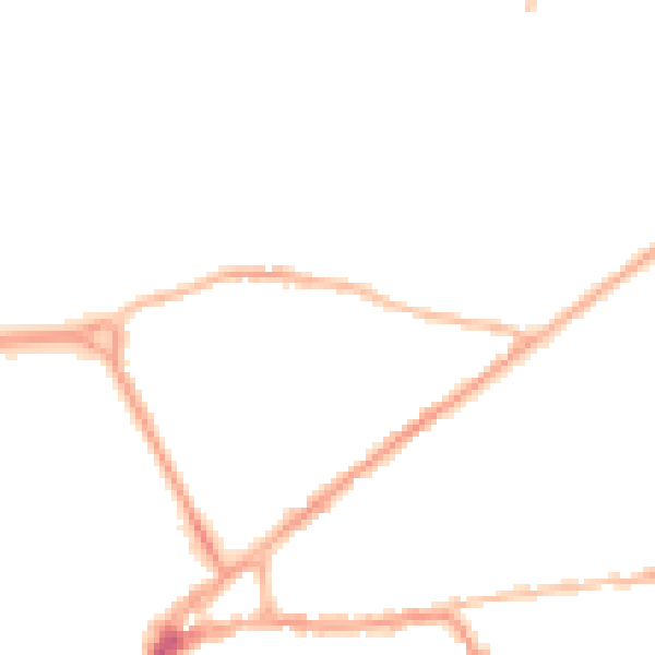 Night-time road noise heatmap for PO19 7WS