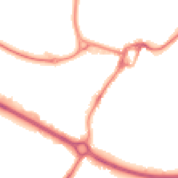 Night-time road noise heatmap for PO19 8DR