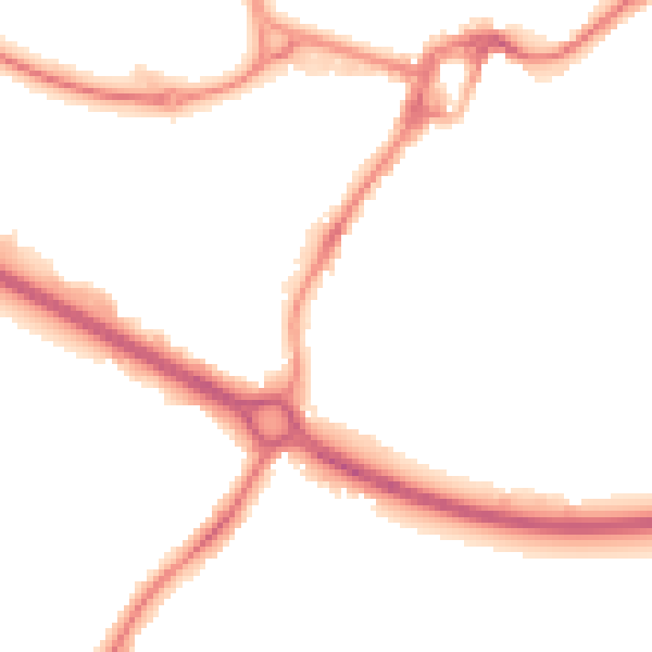 Night-time road noise heatmap for PO19 8ES